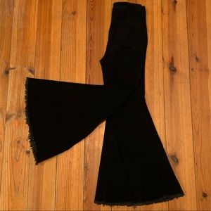 Boutique Black corduroy bell bottom jeans